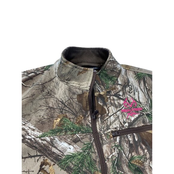Realtree Womens Xtra Camo Full Zip Jacket With Pink Logo Size L SKU 9298 - Picture 3 of 14